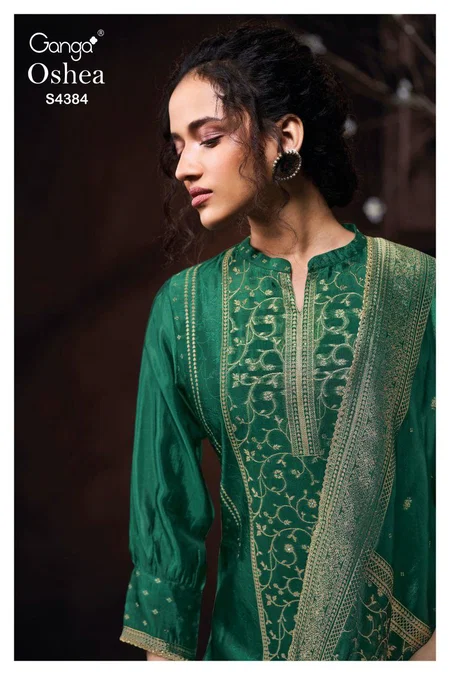 Oshea 4384 By Ganga Viscose Ladies Designer Salwar Suits Wholesale Market In Surat